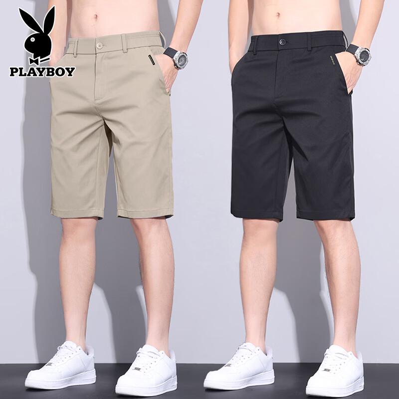 

PLAYBOY Men s Ice Silk Straight-Leg Casual Pants 32