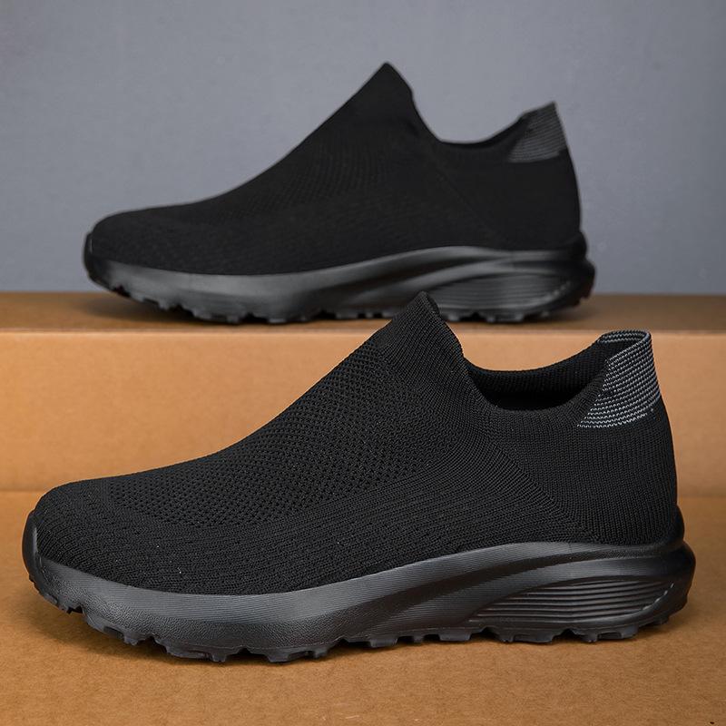 Classmate's New Men's Shoes Flying Woven Casual Shoes Overshoes Large Size Casual Shoes Socks Shoes Wide Head Shoes Sports Shoes
