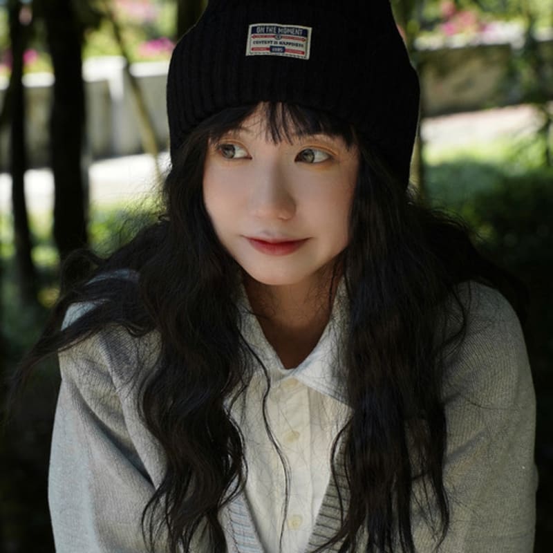 LOOKING4U On the Moment Vintage Etikett Mössa SVART