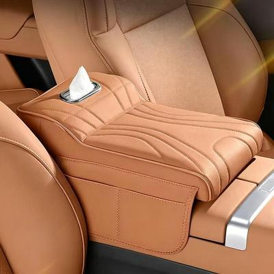 2026 Universel Memory Foam Bil Armlæn Forhøjer Pude Med Opbevaringslomme Komfort Pude Til Fører Auto Interiør Tilbehør