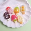 100pcs Kawaii Fruit Ice Cream Popsicle Flatback Resin Cabochon Scrapbooking for Phone Decor DIY Embellishments Hair Bows Center