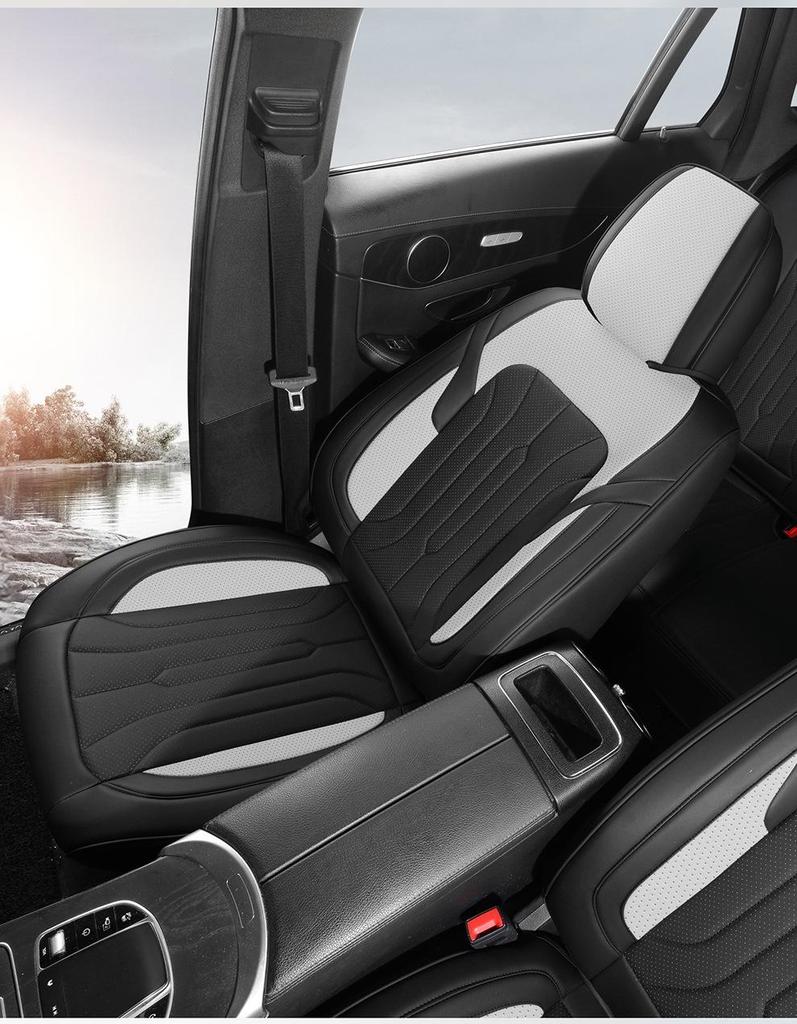 Napa Leather Universal Car Seat Covers - Full Coverage, All-Season Cushions