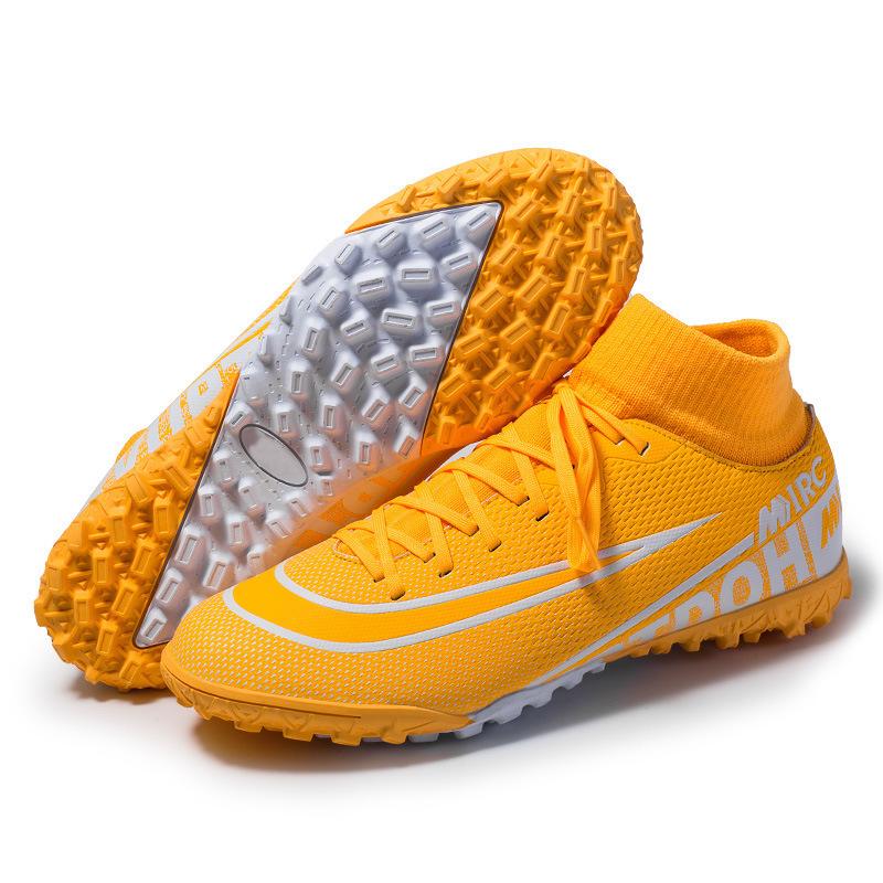 Competition women's football training shoes sports artificial turf couple broken nails children's high-top football shoes men