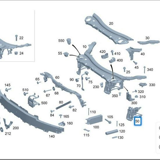 Front Crossmember Bracket for Mercedes-Benz W213 E300 (2136206400, 2136206500)