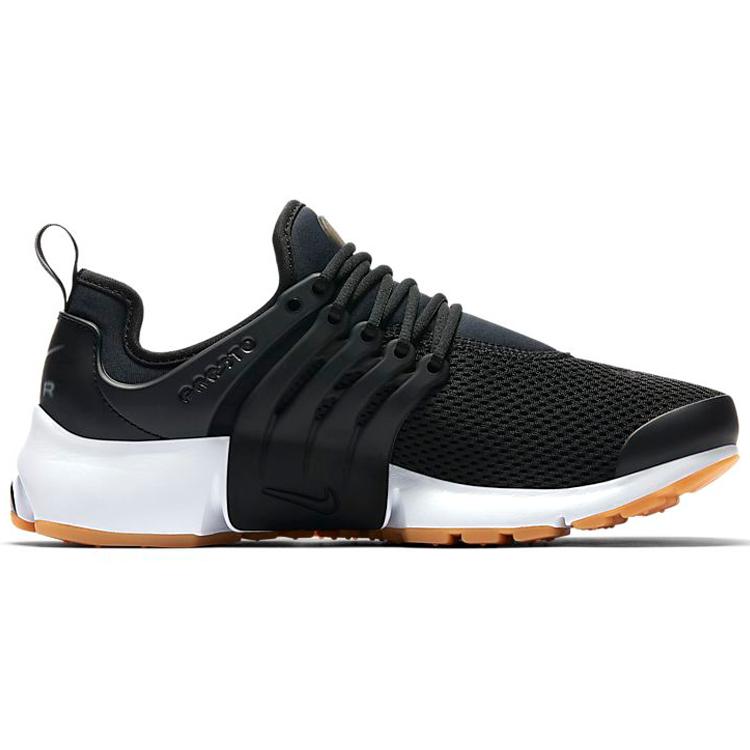 Ny Nike Air Presto Svart/Svart Hvit Gummi Gul Dame 878068-005
