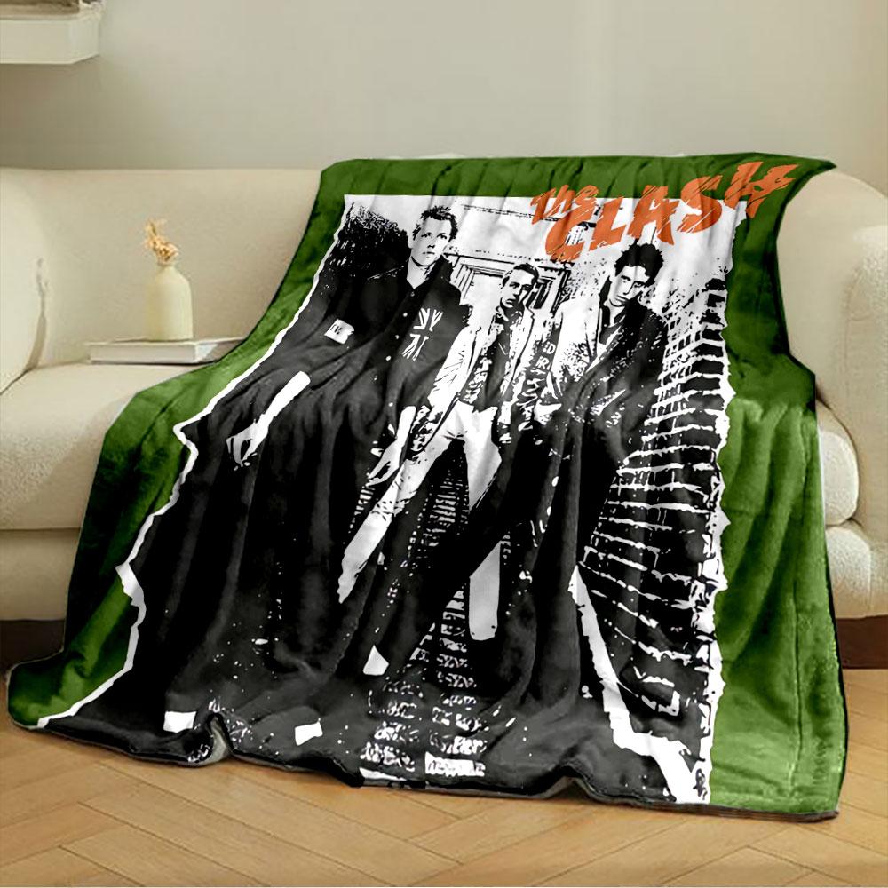The Clash Band Graphic Blanket for all seasons blanket lunch break throw gift