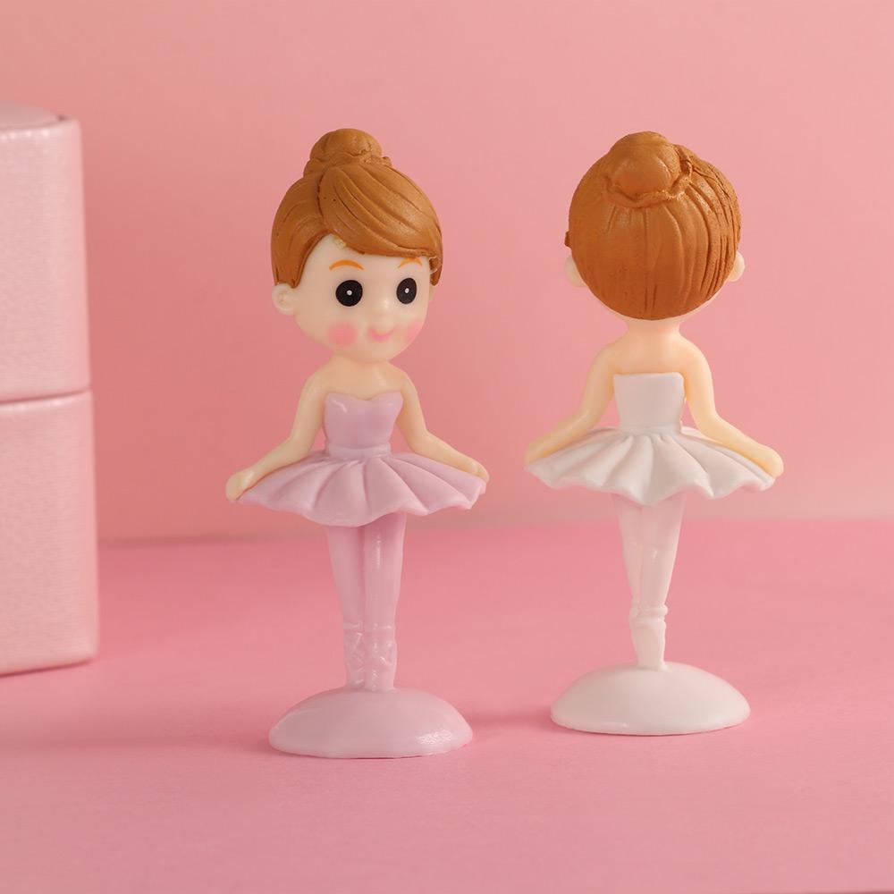 2pcs/set Elegant Ballet Girl Cake Topper for Birthday Party  Dessert Decoration Baby Shower Baking Supplies Love Gifts