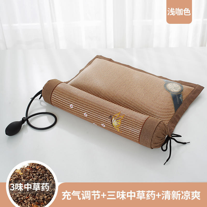 Argy Wormwood Pillow Cervical Support Improve Sleeping Single Cylindrical Pillow with Pillowcase for Sleep