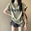 Loose-fit Short-sleeved T-shirt for Women New Summer Design Retro-inspired Student-style Milk-coloured Top Trendy