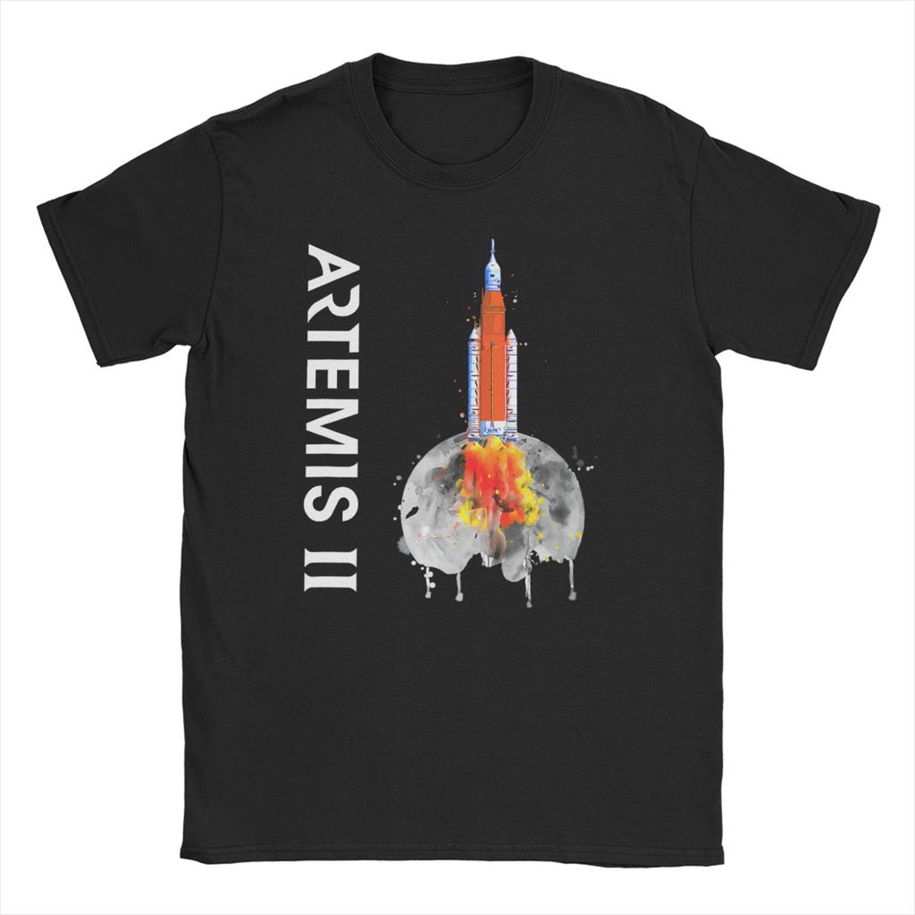 Artemis II Moon Mission Unisex WoUnisex T Shirts Novelty Tee Shirt Short Sleeve O Neck TShirt Cotton Summer Clothing