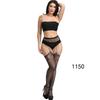 High-End Sexy Lingerie Fishnet Stockings with Non-Slip Garter, Nurse & Stewardess Style