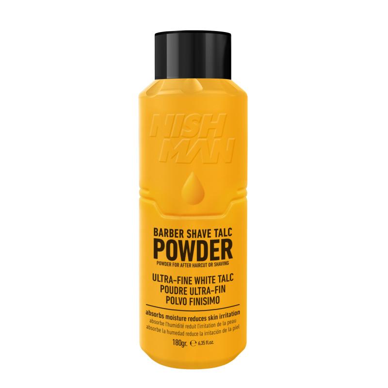 Nishman Barber Scheerpoeder 180g – Ultrafijn Talkpoeder voor Barbiers & Thuisgebruik | Pre- & Post-Scheer