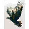 Animal and Forest Poster Eagle Wolf Tiger Lion Cat Panda Fox Tree Canvas  for Living Room Home Decor Wall Art Mural