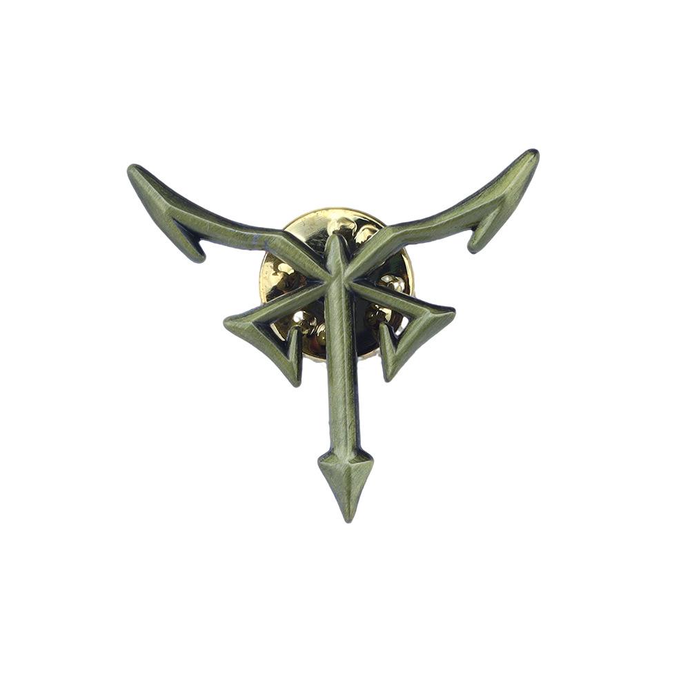 

Creative Retro Resident Evil 4 Style Keychain: Metal Drip Oil Pendant for Clothes, Bags, Badges, Ornaments.