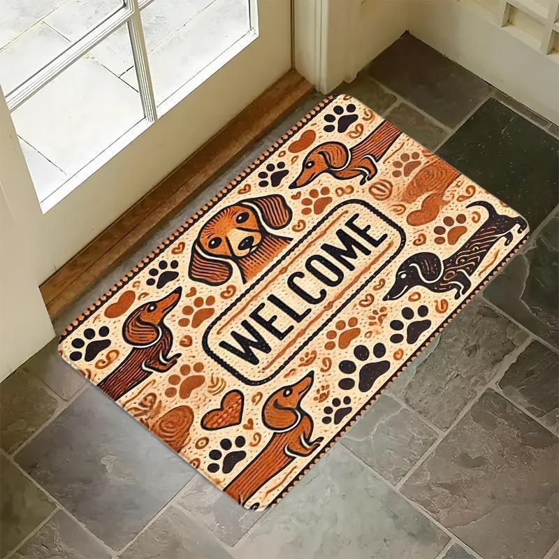 1PC Duchshund Welcome Home Door Mats Kitchen Rugs Non-Slip Pop arts Living room Rugs Bath Mat Carpet for Home Sink Laundry Decor