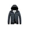Lightweight Ribs and Cotton Jacket for Men's Winter Graphene Removable Cap Thickened Contrast Jacket for Men