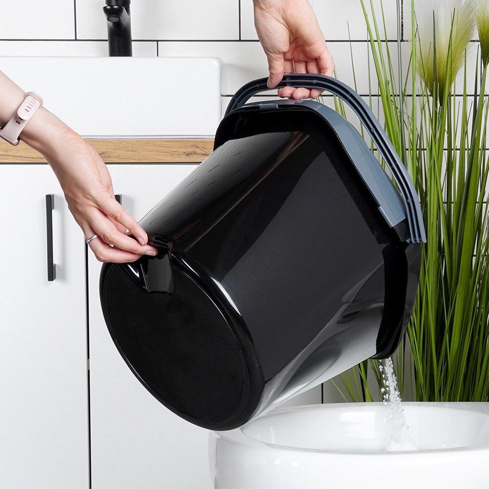 Universeller Plastik-Wischmopp-Eimer mit Auspressevorrichtung für Schnurmopp und Streifen 14L