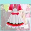 Summer Stock Cheerleader Dress Zombie High School Cosplay Girl's Short Sleeve A-line Skirt