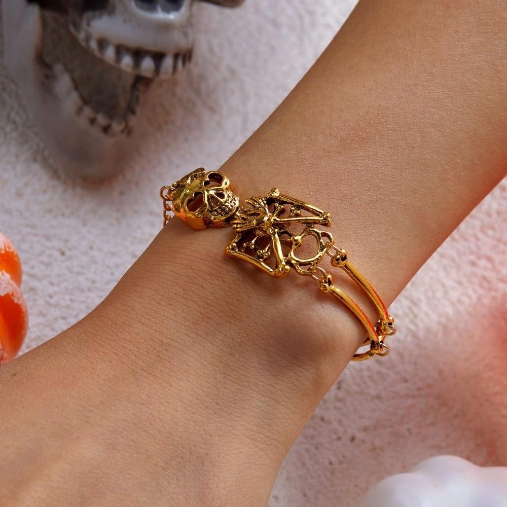 Vintage Skeleton Earrings Necklace Creative Gothic Accessories Dark Skull Bone Bracelet  Daily