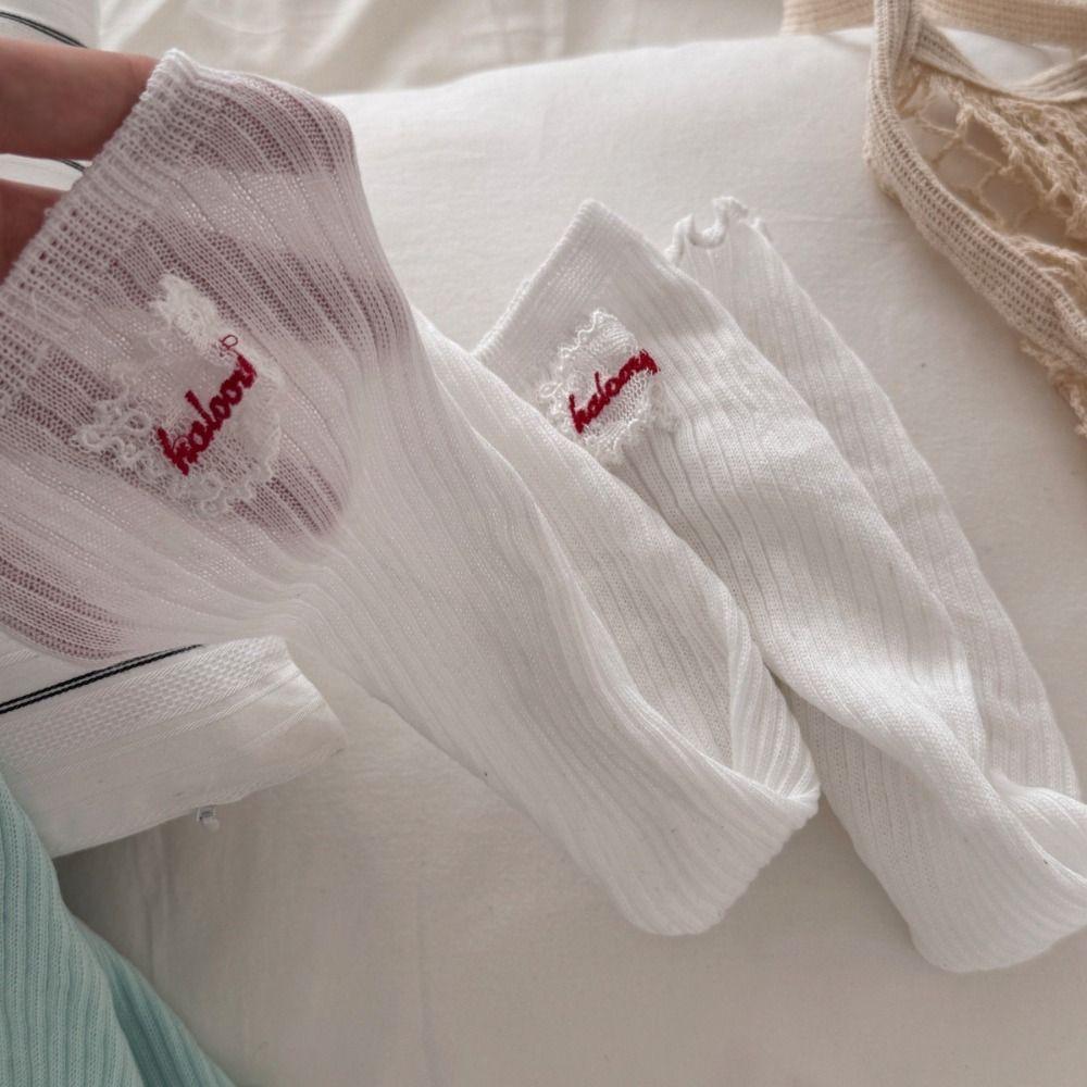 Sweet Ballet Calf Long Socks Candy Color Cotton Socks Comfortable Mid Calf Stocking Streetwear