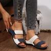 Women's White & Golden Synthetic Cover Slip-On Sandals - Open-Toe Flat Heel with Breathable Perforations, Cushioned Insole, Comfortable Footwear
