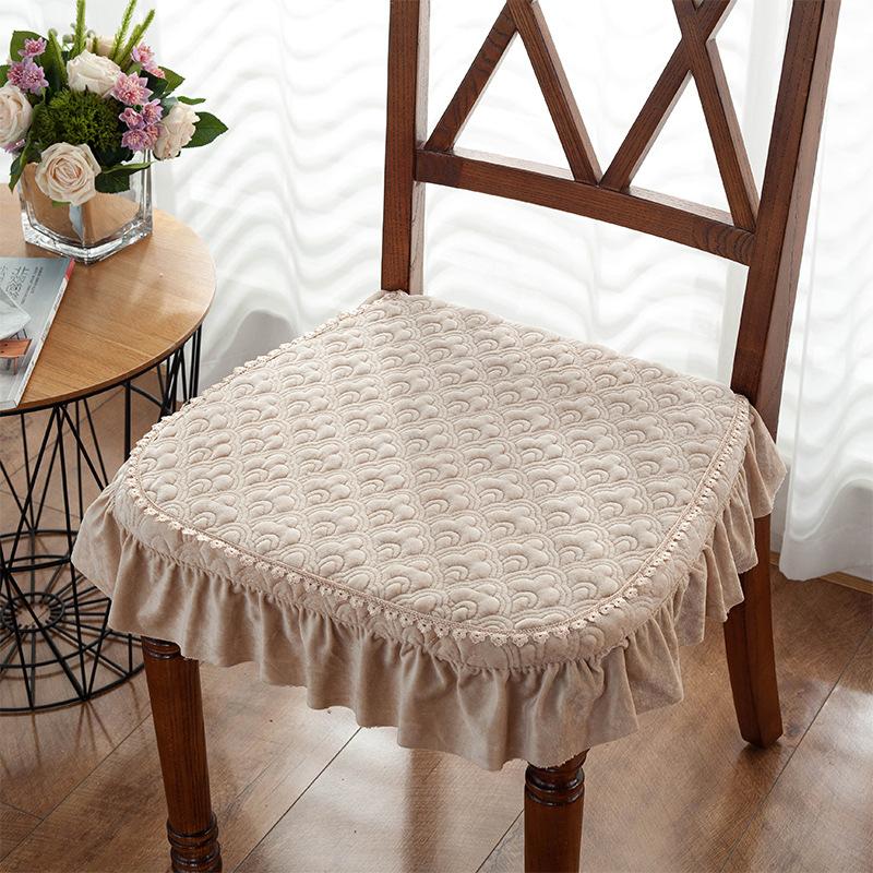 Кружевная подушка для обеденного стула 4345 см подушки для сидения офисная подушка для сиденья табурета теплая плюшевая толстая подушка 43x45cm 1980₽