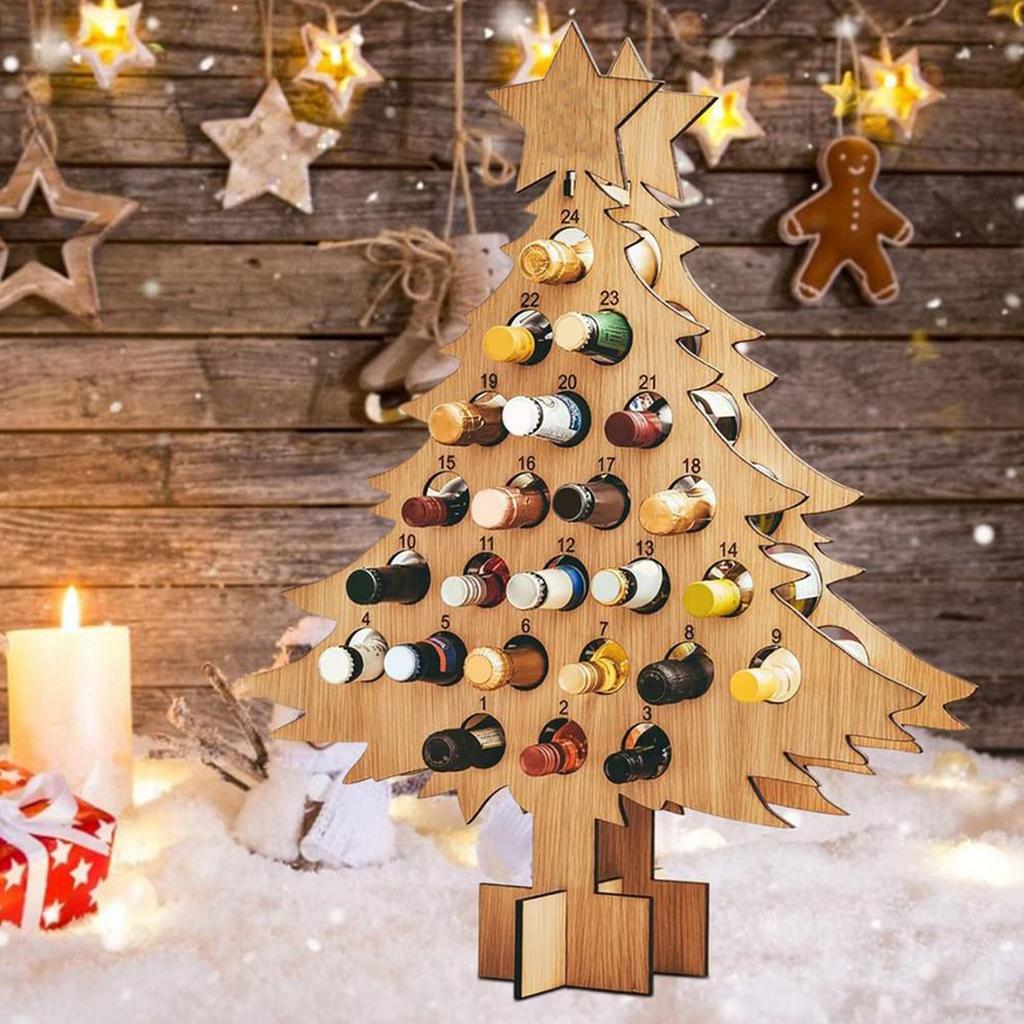 Erwachsene Weihnachten Baum Countdown Dekorationen Weihnachten Wein Rack Wein Halter Decor