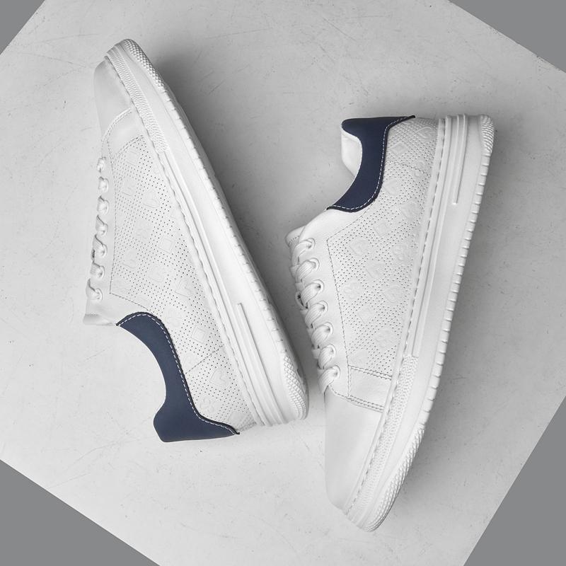 Fashion Fashion Men's Genuine Leather Sneakers Versatile Skateboard Footwear Outdoor Casual Shoes for Man Leisure Walk Vulcanize Shoes