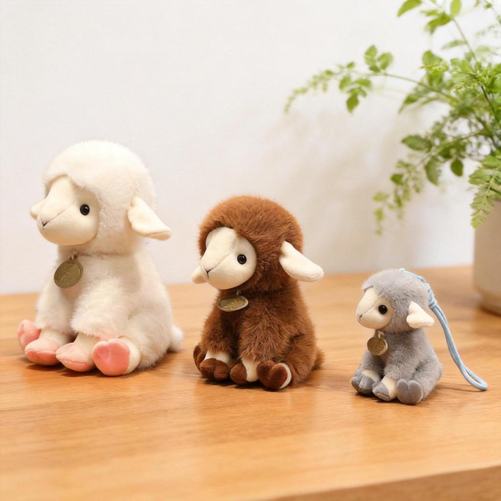 111723Cm Realistic Cloud Sheep Plush Toy Soft Stuffed Lamb Pillow Doll Backpack Pendant Decor Boys Girls Kids Birthday Present