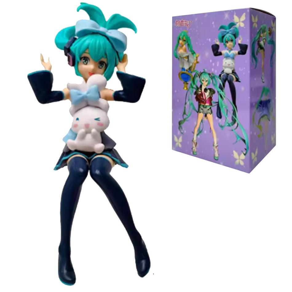 Anime Hatsune Miku X Cinnamoroll Figura De Anime Kawaii Miku Figura De Accin Pvc Coleccin De Adultos Decoracin Modelo Muñeca