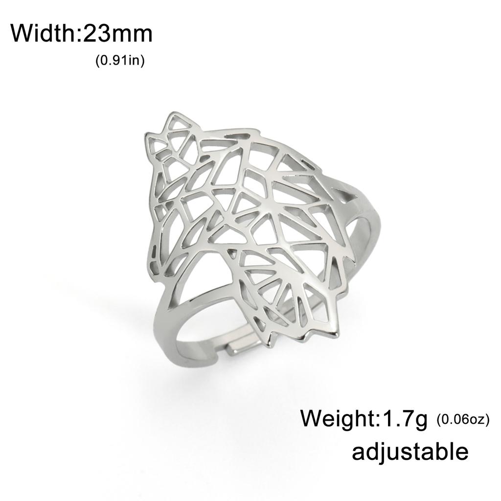 Cazador Gold Color Wolf Rings for Men Women Stainless Steel Animal Adjustable Couple Rings Party Punk Jewelry Birthday Gift 2026