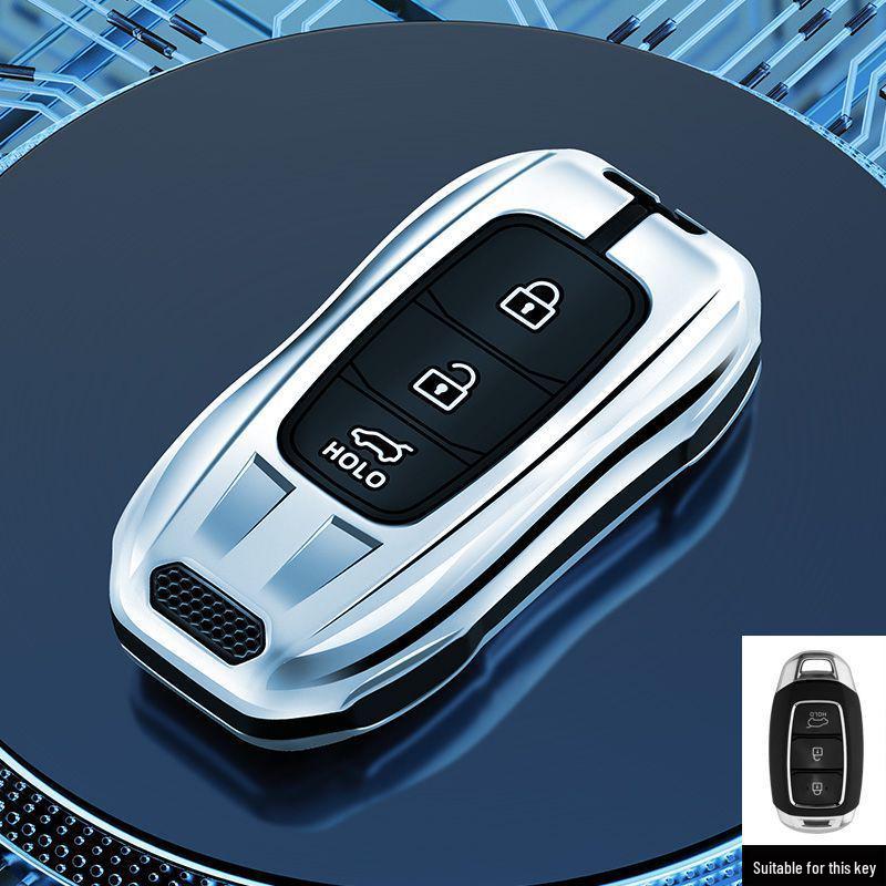 Compatible Key Case for Hyundai Ix35, Elantra 7th Gen, Santa Fe, Festa, Tucson, and Custo.