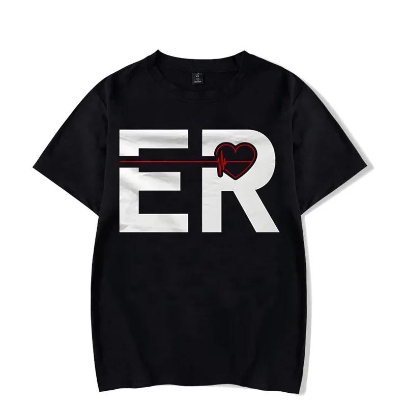 

Emergency Room Nurse Shirt Oversized Tshirts Emergency Room Nurse Shirts for Men Women Harajuku T Shirt ER Nurse Vintage Tees 4XL