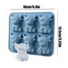 Mini Whiskey Ice Mold 6 Cavity Cute Cow Shaped Chilling Cube Making Tool 3D Ice Molds for Whiskey Cocktails Friends Gifts