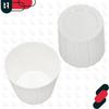 Plastic Flower Pot for Flowers and Herbs on the Balcony or Terrace, White, 29 cm, 2 pcs.