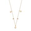 Delicate Silver Necklace with Flowers and Cubic Zirconia