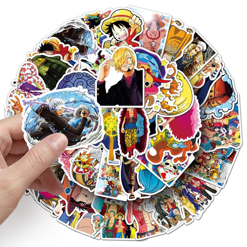 50 Graffiti Stickers Personalized Japanese Comics ONE PIECE Decorative Mobile Phone Water Cup Stickers