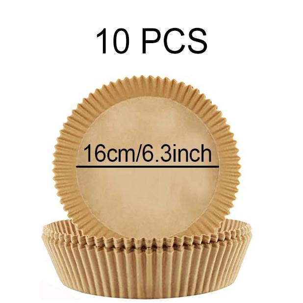 Large Air Fryer Disposable Paper Liner 23cm Non-stick Airfryer Parchment Special Baking Paper for 3-10QT Cooking/Steaming Basket