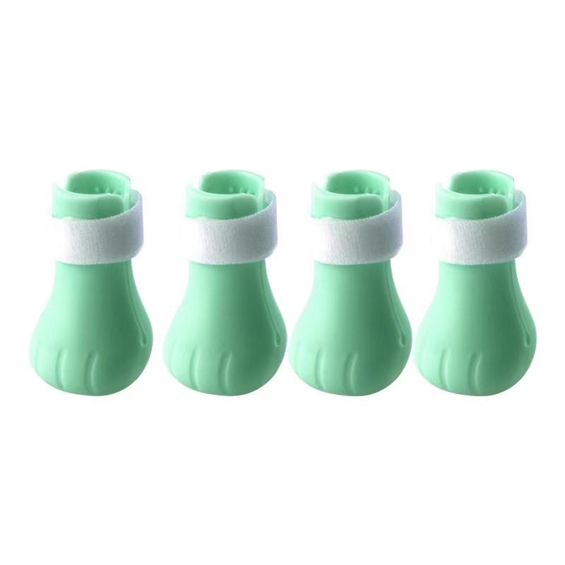 

Колпачки на когти для домашних кошек, защита от царапин, кошачьи ботинки, купание, мытье, стрижка ногтей, защита лап для питомцев, кошачья обувь, 4 шт./набор, ботинки, товары для питомцев