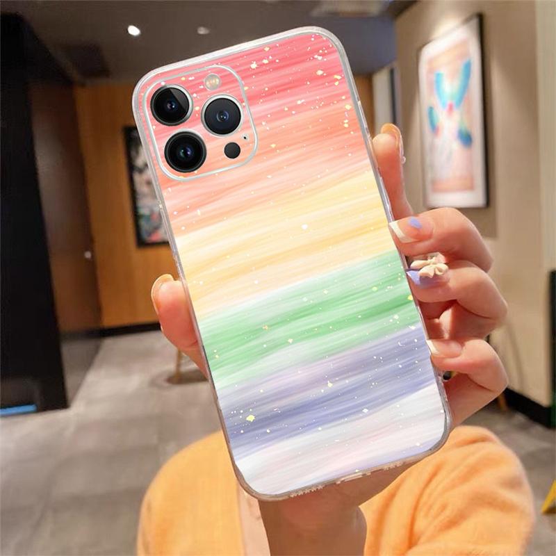 

Phone Case Carcasa Funda For iPhone 17 Pro Max Air 16 15 14 13 Pro Max 15 16 Pro 15Plus Rainbow clouds Case iPhone 17
