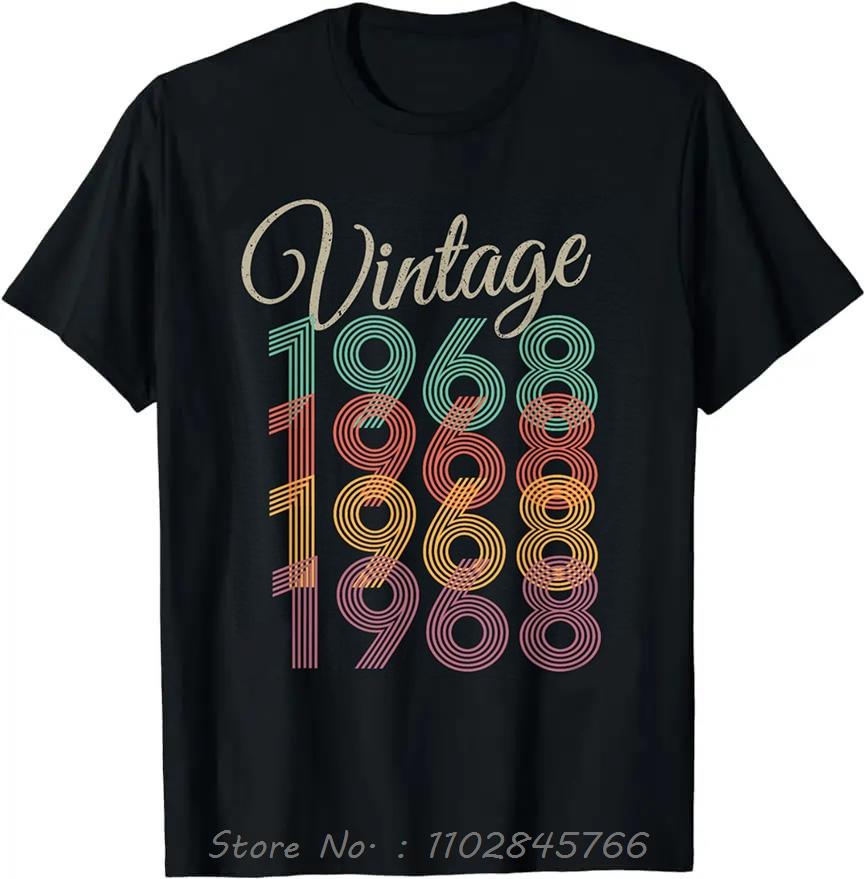 Vintage Mens Clothing Classic Car Oversized Tshirt1968 Streetwear Cotton Tshirt Personalized Camiseta Hombre Fitness T Shirt