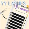 LAKANAKU 6trays/set Fio YY Eyelash Extensions YY Lashes Natural Soft Volume Brasileiro Premade Fans Cilios