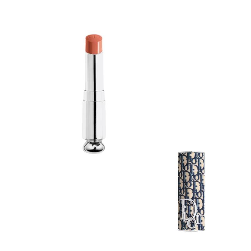 Dior Addict Lipstick With Case 524 DIORETTE Peach Foam Classic Denim Print