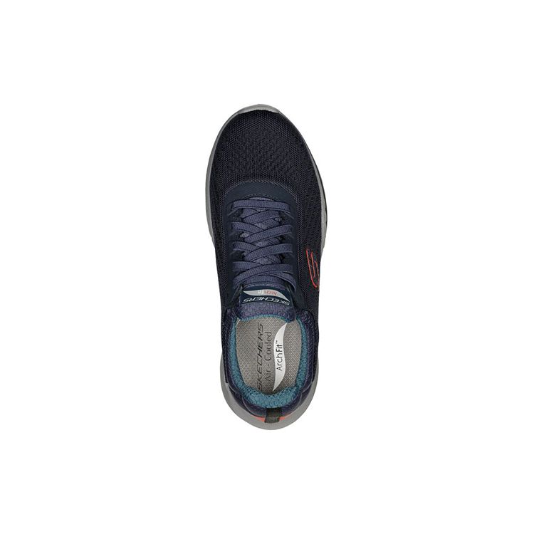Skechers Arch Fit Orvan-Trayver Comfortable Fabric Low-Top Casual Running Shoes Men Sneakers Blue 210434-DKNV