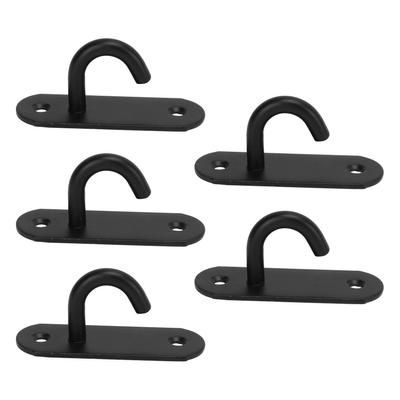 5 Stück Deckenhaken-Pad Verdicktes Schwarzes Edelstahl Backlackierung Befestigungs-Ösen-Pad für Schaukel