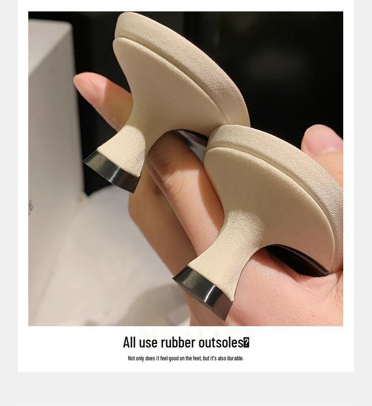 Hroznové Maminčiny Hedvábné Jednopáskové Sandály na Koťátkovém Podpatku z Kůže pro Ženy