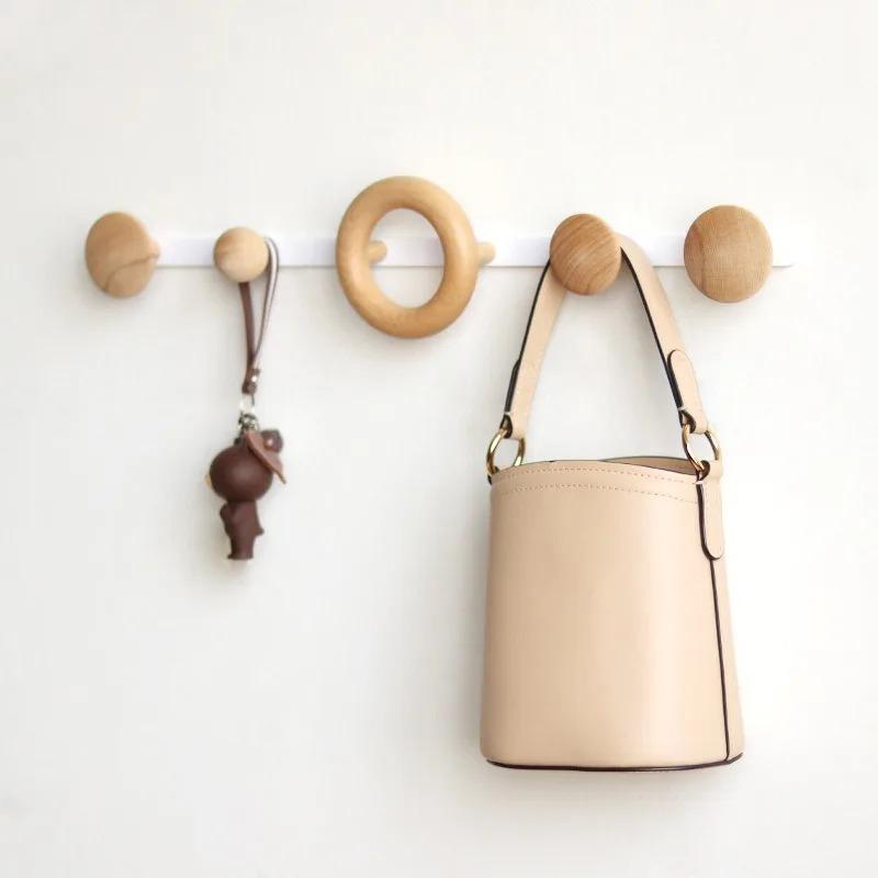 Wall Coat Rack Hook Wooden Clothes Racks Clothes Hangers Entrance Hall Hanger for Bags Room Furniture Interior Shelves Furniture