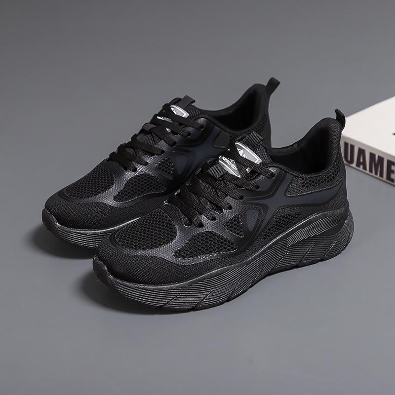 

Дышащие кроссовки из сетки Flyknit: Унисекс, Удобные, Легкие, Толстая подошва для повседневного бегового стиля. 36 Women чёрный