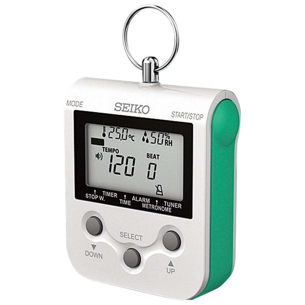 SEIKO Digital Metronome with Neck Strap, Apple Green, DM90G