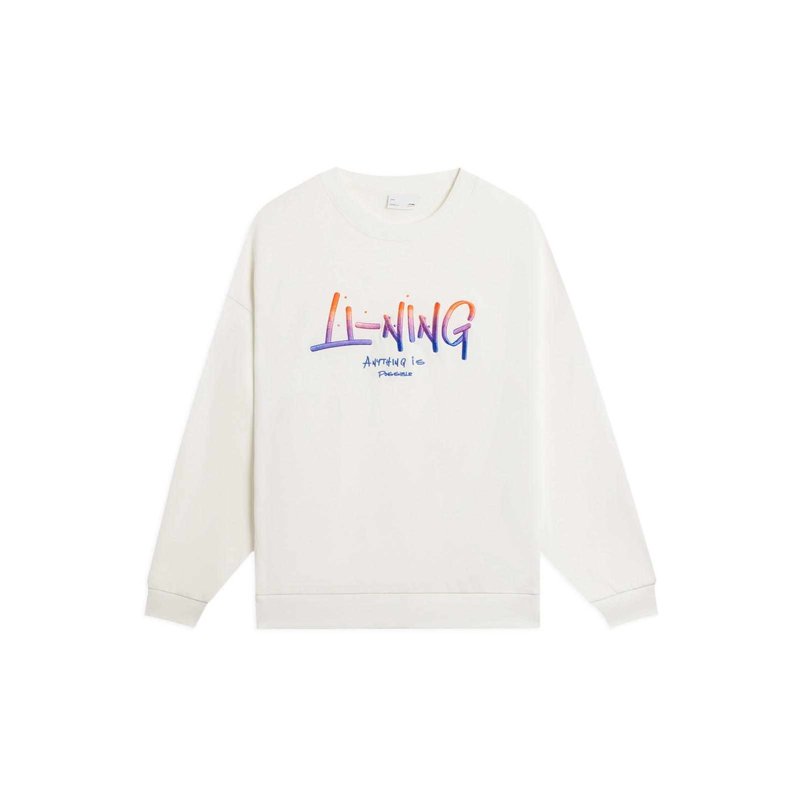 Li-Ning Anything Is Possible Graphic Sweatshirt Creamy White Men s AWDSF75-8 M